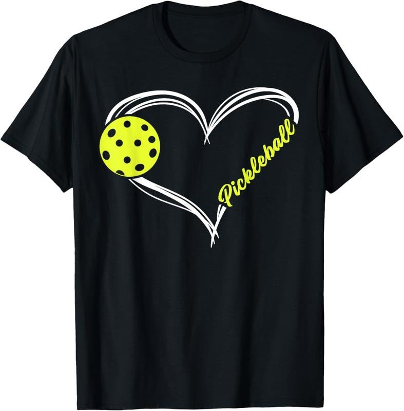 100% Cotton Love Pickleball - cute pickleball match, I love pickleball T-Shirt Hoodie, Sweatshirt | GrindPrints.com