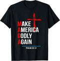 100% Cotton Make America Godly Again Psalm 33 12 T-Shirt Hoodie, Sweatshirt | GrindPrints.com