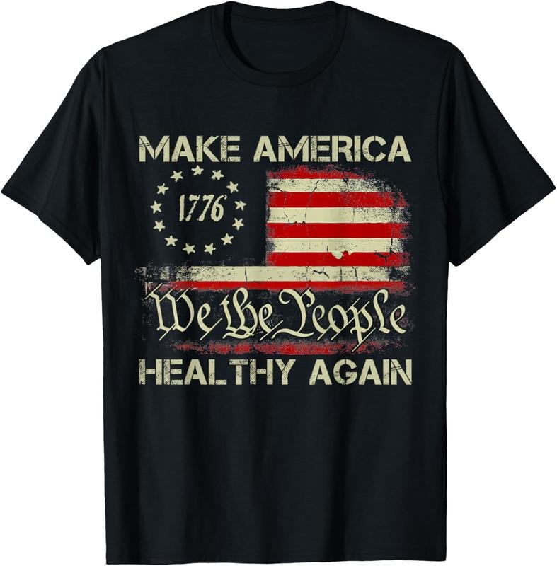 100% Cotton Make America Healthy Again T-Shirt Hoodie, Sweatshirt | GrindPrints.com