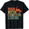 100% Cotton Man Myth Meat Smoker Legend Dad Grillfather BBQ Meat Smoking T-Shirt Hoodie, Sweatshirt | GrindPrints.com