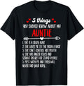 100% Cotton Matching 5 Things You Should Know About My Auntie Niece T-Shirt Hoodie, Sweatshirt | GrindPrints.com