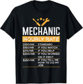 100% Cotton Mechanic Hourly Rate Funny Labor Rates Men Women s Boys T-Shirt Hoodie, Sweatshirt | GrindPrints.com