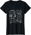 100% Cotton Medical Doodles Nurse Healthcare Profession Women T-Shirt Hoodie, Sweatshirt | GrindPrints.com