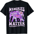 100% Cotton Memories Matter Alzheimer's Awareness Purple Elephant Flower T-Shirt Hoodie, Sweatshirt | GrindPrints.com