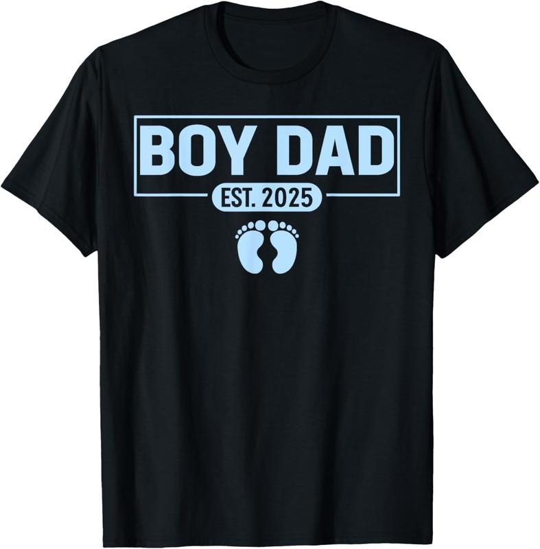 100% Cotton Boy Dad Est 2025 Newborn Daddy Father Boy Son T-Shirts, Hoodie, Sweatshirt