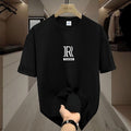 100% Cotton Men's Summer Short Sleeve T-shirt Large Size Crew Neck Casual Loose T-shirt Trendy All-Matching T-shirt Men...