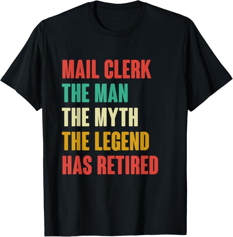 100% Cotton Mens Mail Clerk Retired Shirt Retirement Mail Worker Retire T-Shirt Hoodie, Sweatshirt | GrindPrints.com