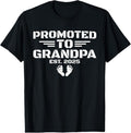 100% Cotton Promoted Grandpa Est 2025 Soon Be Granddad T-Shirts, Hoodie, Sweatshirt