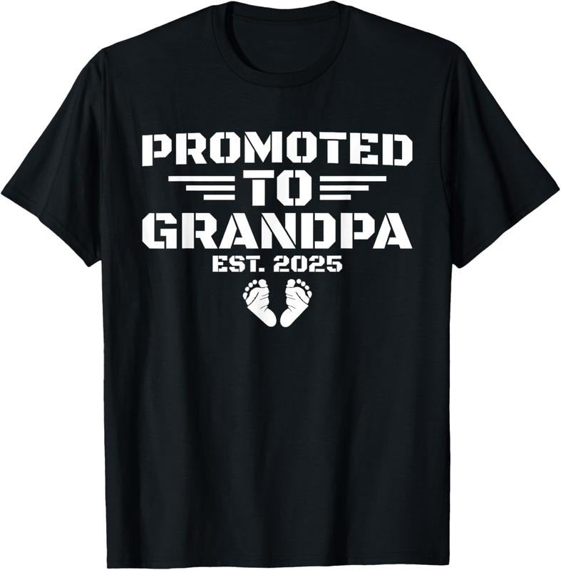 100% Cotton Promoted Grandpa Est 2025 Soon Be Granddad T-Shirts, Hoodie, Sweatshirt