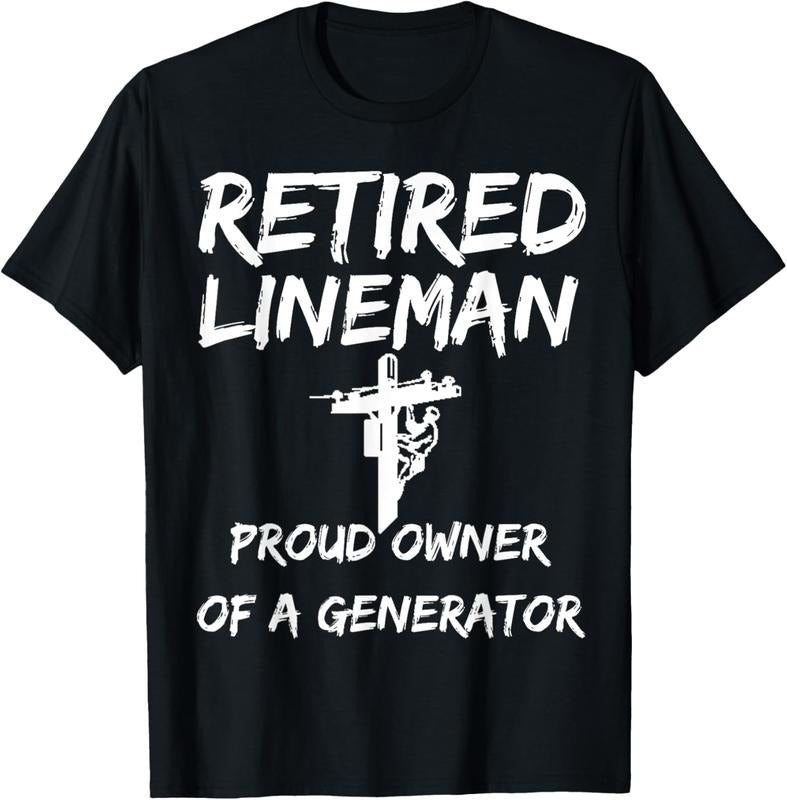 100% Cotton Mens Retired Lineman: Lineman Retirement Gift For Lineman Retire T-Shirt Hoodie, Sweatshirt | GrindPrints.com