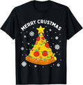 100% Cotton Merry Crustmas Pizza Tree Xmas T-Shirts, Hoodie, Sweatshirt