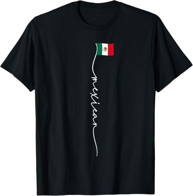 [100% Cotton]Mexico Signature Mexican Flag T-Shirt Hoodie, Sweatshirt | GrindPrints.com