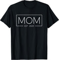 100% Cotton Mom Est. 2024 Expect  2024, Mother 2024 New Mom 2024 T-Shirt Hoodie, Sweatshirt | GrindPrints.com