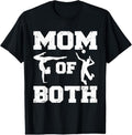 100% Cotton Mom Of Both Funny Volleyball Gymnastics Mom T-Shirt Hoodie, Sweatshirt | GrindPrints.com