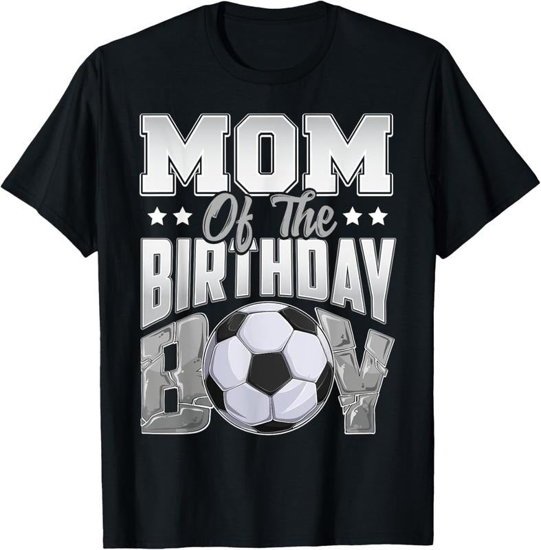100% Cotton Mom Soccer birthday Boy Family Baller b-day Party T-Shirt Hoodie, Sweatshirt | GrindPrints.com