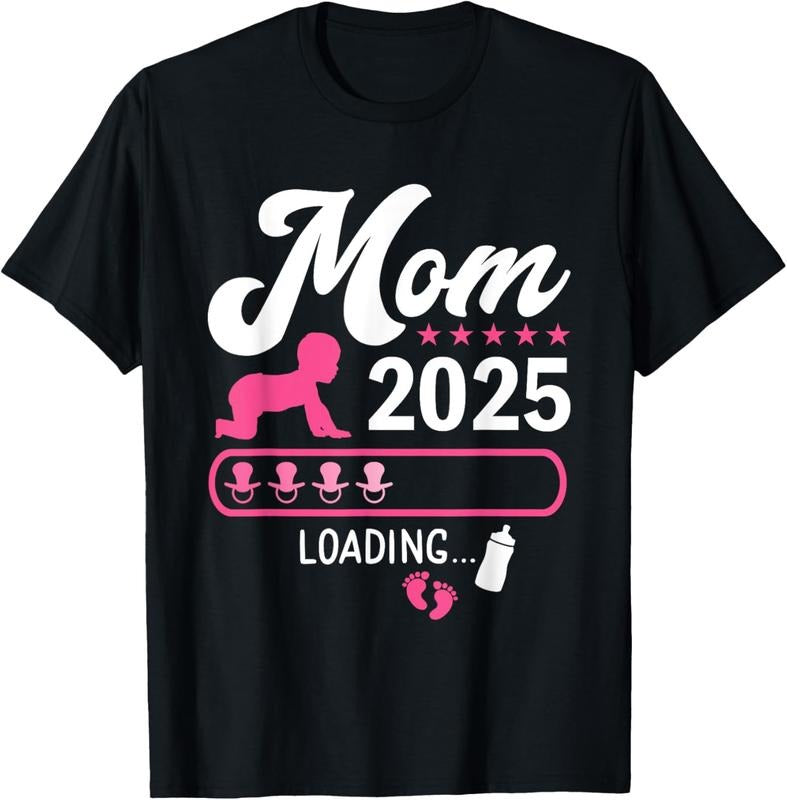 100% Cotton Mom loading bar 2025 for new  shower announcement T-Shirt Hoodie, Sweatshirt | GrindPrints.com