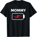 100% Cotton Mommy Shirt Women Battery Low Funny Family Matching T-Shirt Hoodie, Sweatshirt | GrindPrints.com