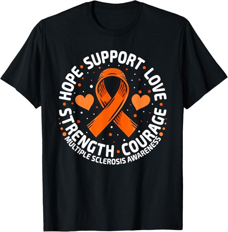 100% Cotton Multiple Sclerosis Awareness Family Support MS Awareness T-Shirt Hoodie, Sweatshirt | GrindPrints.com