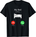 100% Cotton My Bed Is Calling Phone Screen T-Shirt Hoodie, Sweatshirt | GrindPrints.com