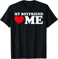 100% Cotton My Boyfriend Love Me I Heart My Boyfriend BF Valentine Day T-Shirt Hoodie, Sweatshirt | GrindPrints.com