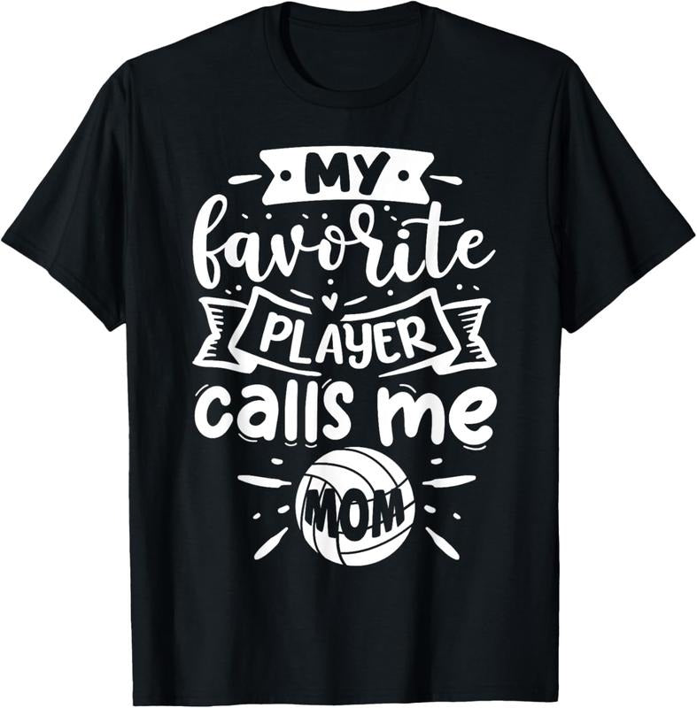 100% Cotton My Favorite Player Calls Me Mom | Volleyball T-Shirt Hoodie, Sweatshirt | GrindPrints.com