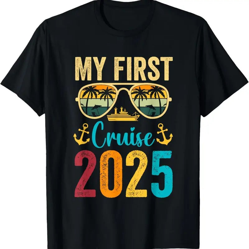 100% Cotton My First 2025 Cruise Trip  Vacation Matching Family Ship T-Shirt Hoodie, Sweatshirt | GrindPrints.com