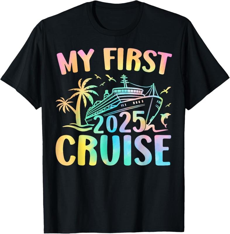 100% Cotton My First Cruise 2025 Cruising Ship Vacation Travel Trip T-Shirt Hoodie, Sweatshirt | GrindPrints.com