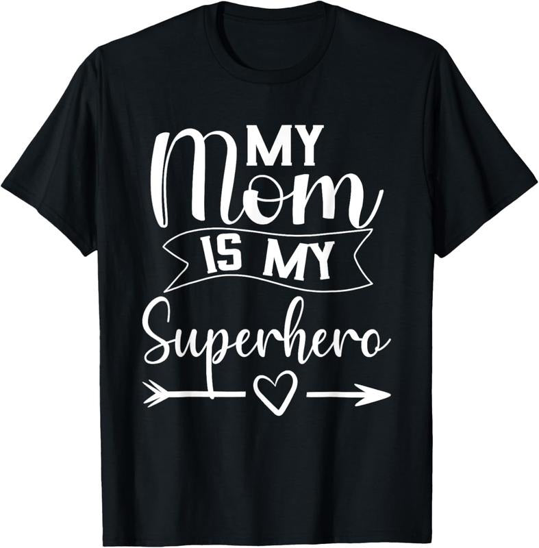100% Cotton My Mom is My Superhero T Shirt for Mother's Day,Mom Birthday T-Shirt Hoodie, Sweatshirt | GrindPrints.com