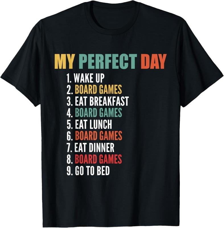 100% Cotton My Perfect Day Funny Board Games T-Shirt Hoodie, Sweatshirt | GrindPrints.com