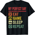 100% Cotton My Perfect Day Video Games T-Shirt Funny Cool Gamer Tee Gift T-Shirt Hoodie, Sweatshirt | GrindPrints.com