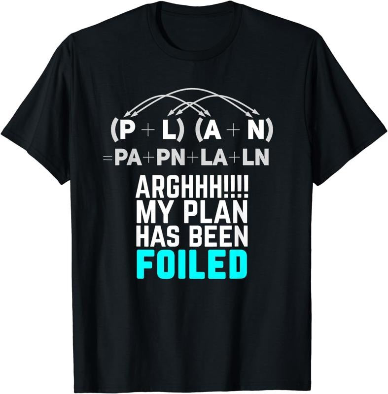 [100% Cotton]My Plan Has Been Foiled Funny Math Teacher Pun T-Shirt Hoodie, Sweatshirt | GrindPrints.com