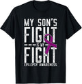 100% Cotton My Son's Fight is My Fight Epilepsy Awareness T-Shirt Hoodie, Sweatshirt | GrindPrints.com