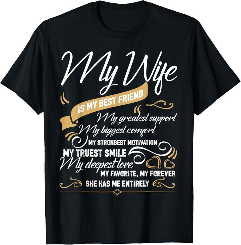100% Cotton My Wife Is My Best Friend T Shirt T-Shirt Hoodie, Sweatshirt | GrindPrints.com