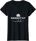 100% Cotton Namast'ay in Bed Shirt Women's Namaste Yoga Cute Yoga Shirt T-Shirt Hoodie, Sweatshirt | GrindPrints.com
