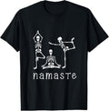 100% Cotton Namaste Skeletons Yoga Lover Gift for Yogi Workout Women T-Shirt Hoodie, Sweatshirt | GrindPrints.com