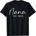 100% Cotton Nana Est 2025 Nana To Be Gifts New Nana 2025 Pregnancy T-Shirt Hoodie, Sweatshirt | GrindPrints.com