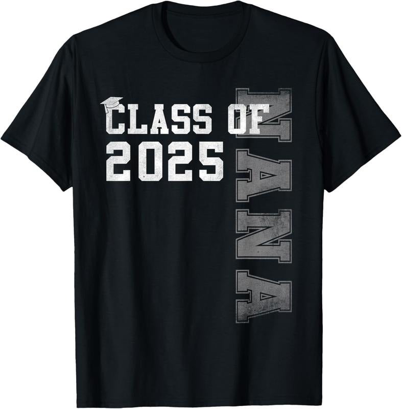 100% Cotton Nana Senior 2025 Proud Nana Of A Class Of 2025 Graduation T-Shirt Hoodie, Sweatshirt | GrindPrints.com