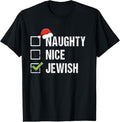 100% Cotton Naughty Nice Jewish Shirt Santa Jew Christmas Gift Hanukkah T-Shirt Hoodie, Sweatshirt | GrindPrints.com