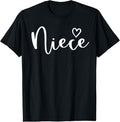 100% Cotton Niece Gifts For Women Heart Mother's Day Niece T-Shirt Hoodie, Sweatshirt | GrindPrints.com