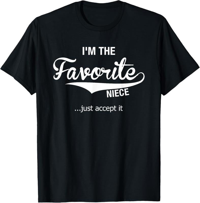 100% Cotton Niece Gifts From Aunt Uncle Women Girl Im The Favorite Niece T-Shirt Hoodie, Sweatshirt | GrindPrints.com