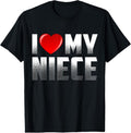 100% Cotton Niece Gifts from Sibling I Love My Niece T-Shirt Hoodie, Sweatshirt | GrindPrints.com