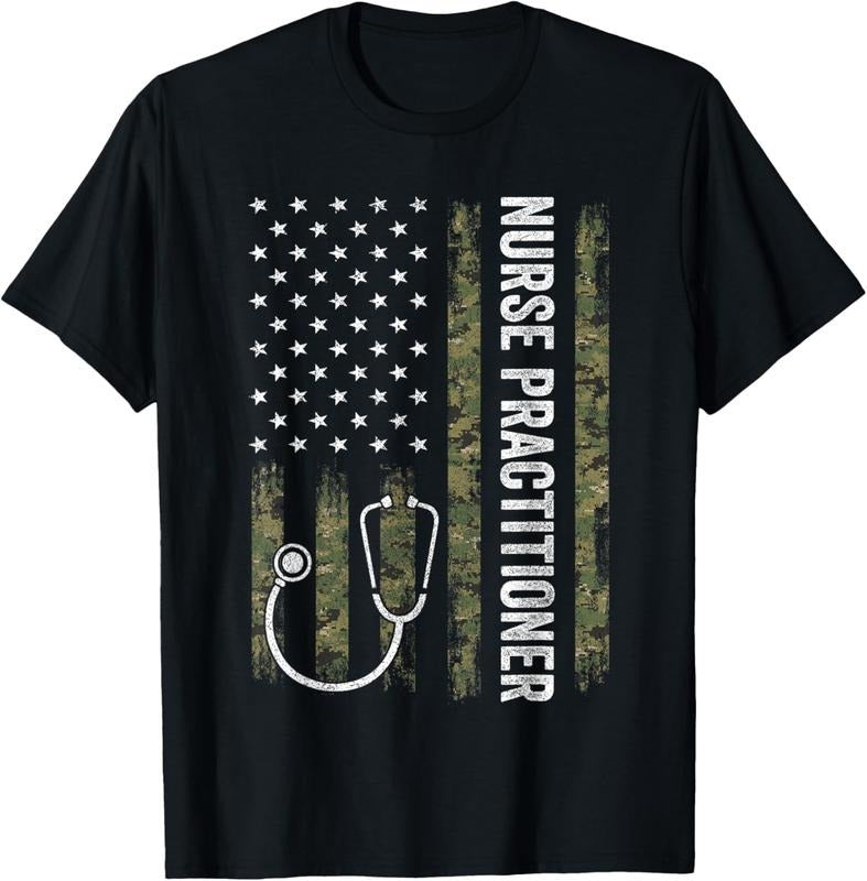 100% Cotton Nursing Shirts For Women Men, Nurse Practitioner USA Flag T-Shirt Hoodie, Sweatshirt | GrindPrints.com