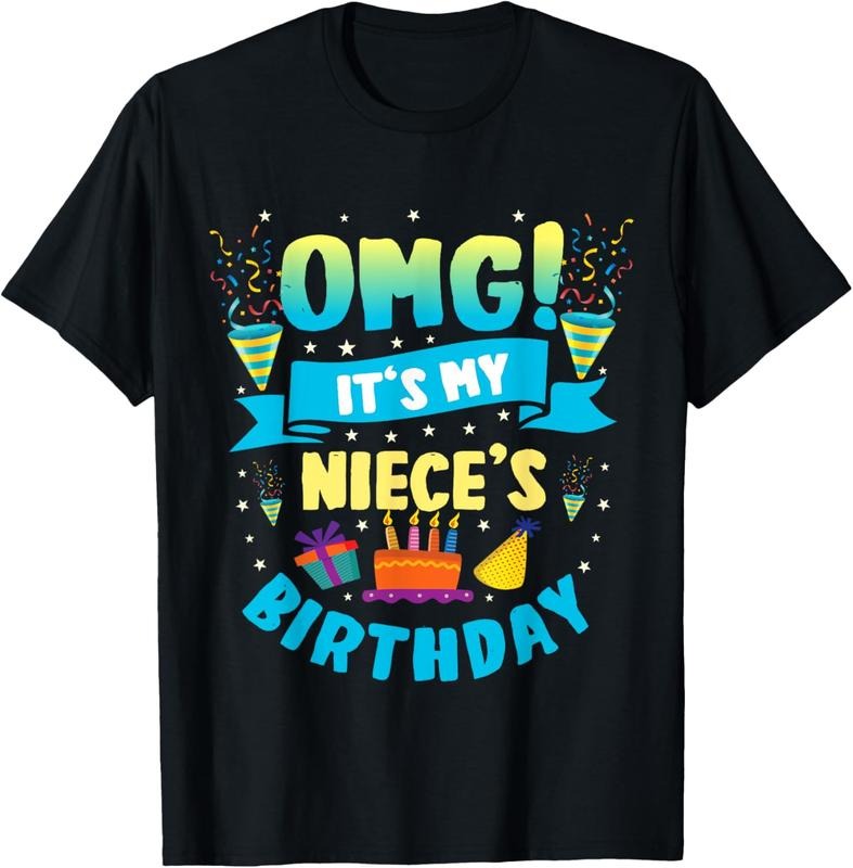 100% Cotton OMG It's My Niece Birthday T-Shirt Hoodie, Sweatshirt | GrindPrints.com