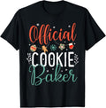 100% Cotton Official Cookie Baker Funny Christmas Couples Matching T-Shirt Hoodie, Sweatshirt | GrindPrints.com