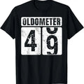100% Cotton Oldometer 49 Shirt Vintage Funny 49th Birthday Gift Idea T-Shirt Hoodie, Sweatshirt | GrindPrints.com