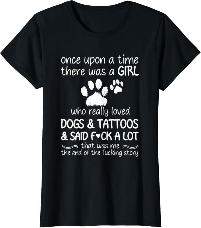 100% Cotton Once Upon A Time There Was A Girl Who Really Loved Dogs T-Shirt Hoodie, Sweatshirt | GrindPrints.com