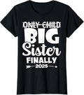 100% Cotton Only  Expires 2025 Promoted to Big Sister Finally T-Shirt Hoodie, Sweatshirt | GrindPrints.com
