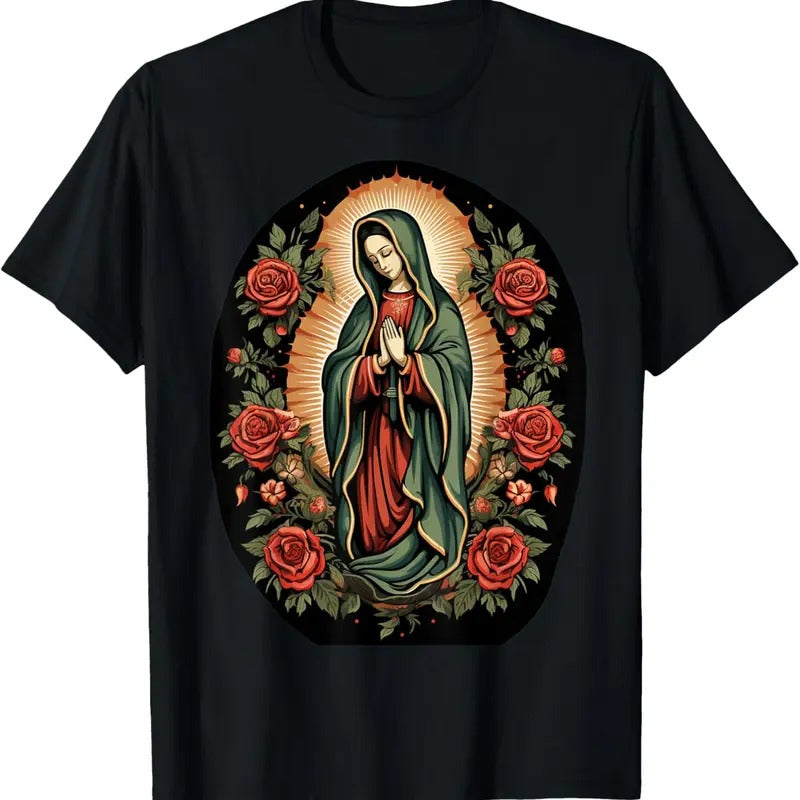 100% Cotton Our Lady of Guadalupe Sant Mary For Christians, Catholics T-Shirt Hoodie, Sweatshirt | GrindPrints.com