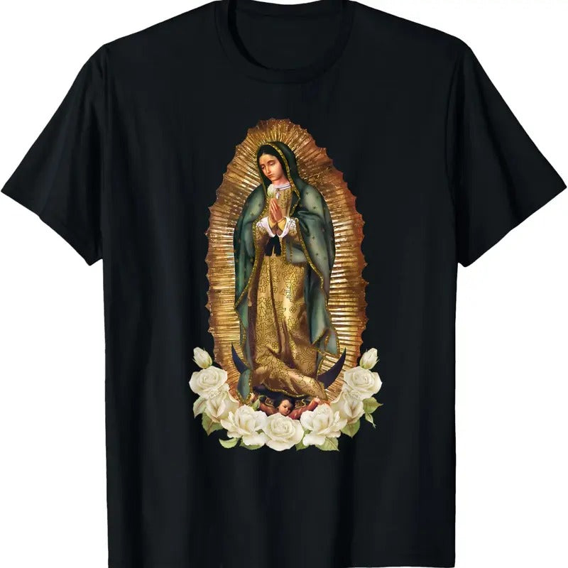 100% Cotton Our Lady of Guadalupe Virgin Mary Catholic Saint T-Shirt Hoodie, Sweatshirt | GrindPrints.com