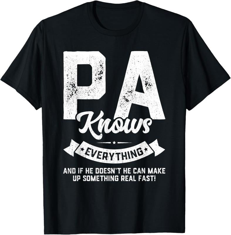 100% Cotton Pa Knows Everything Shirt 60th Gift Funny Father's Day T-Shirt Hoodie, Sweatshirt | GrindPrints.com